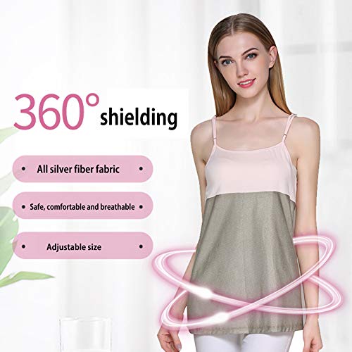 Pusaman EMF Protección de Chalecos de Mujer, RF Blindaje Anti-Radiación EMF Protección Ropa (Color : Flesh, Size : XL)