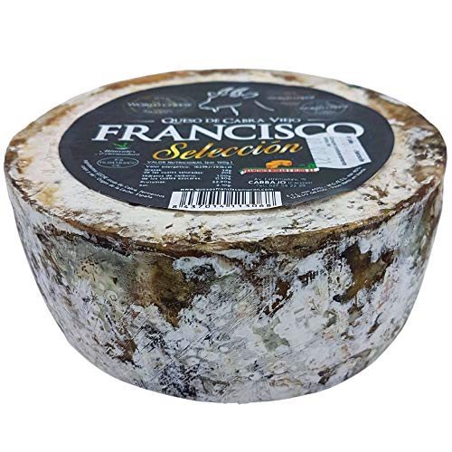 Queso de Cabra Extremeño Viejo Selección - Peso Aproximado 800 gramos - Elaborado con leche cruda de Cabra - Medalla de SUPER ORO en la categoría de Queso de Cabra Curado