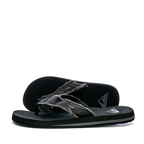 Quiksilver MONKEY ABYSS M SNDL XKKC - sandalias abiertas de lona hombre, Negro (Black / Black / Brown), 39