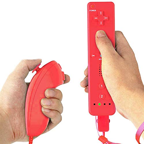 QUMOX Mando a Distancia y Joystick Nunchuck Rosa compatibles con Wii/Wii u