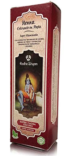 Radhe Shyam 3105700 Henna Súper Caoba Oscuro Pasta 1 Unidad, 200 ml