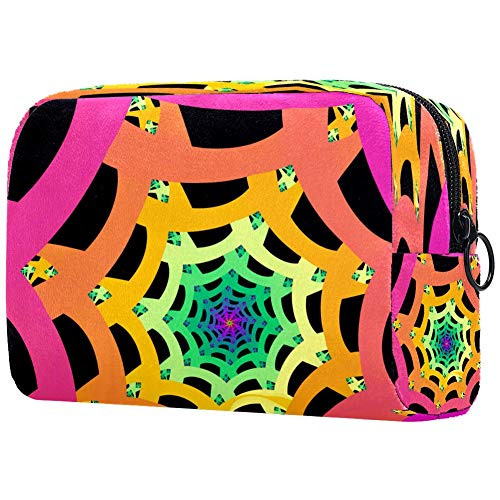 Rainbow Spiders Web Cosméticos Bolsa de Maquillaje Bolsa Organizador para Viajes Portátil Neceser para Niñas y Mujeres