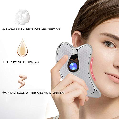 Raspador Facial Masajeador Reafirmante Eléctrico De Elevación Facial, Instrumento De Raspado De Belleza Para Crear Cara En V Y Eliminar La Barbilla Doble