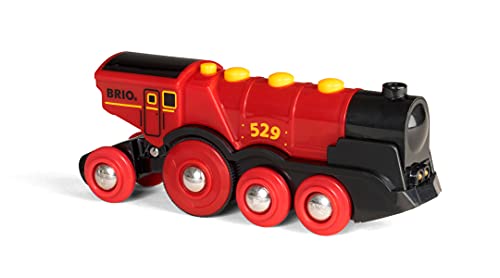 Ravensburger - Brio, Gran Locomotora Roja a Pilas con Luz y Sonid, para niños a partir de 3 años - 43 x 18 x 25 cm