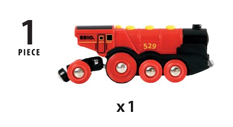 Ravensburger - Brio, Gran Locomotora Roja a Pilas con Luz y Sonid, para niños a partir de 3 años - 43 x 18 x 25 cm