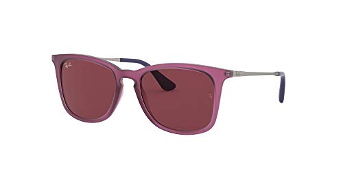 Ray-Ban 0rj9063s Lentes, Caucho Transparente Fucsia/Violeta Oscuro, 48 Unisex niños