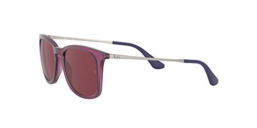 Ray-Ban 0rj9063s Lentes, Caucho Transparente Fucsia/Violeta Oscuro, 48 Unisex niños