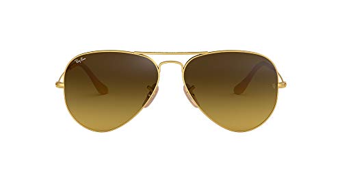 Ray-Ban Aviator Large Metal, Gafas de sol para Hombre, Dorado (Brown Gradient), 55