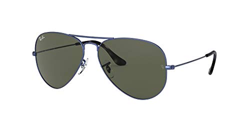 Ray-Ban Aviator Large RB3025-918731-58 Gafas, Blue/Metal, 58 Unisex Adulto