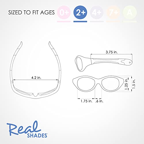 Real Shades Kids Explorer +2 Gafas de Sol 2 a 4 años, Niños Unisex, Rosa/Fucsia