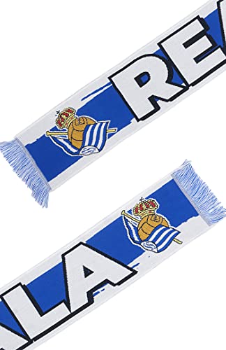 Real Sociedad RS104Z Única Scarf, Unisex-Adult, White and Blue, One Size