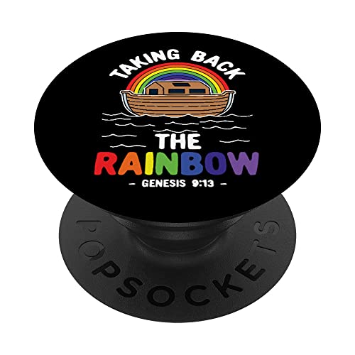 Recuperando el arco iris Jesucristo Arca de Noé Cristiano PopSockets PopGrip Intercambiable