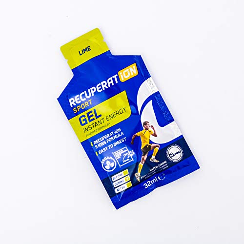 RECUPERAT-ION Sport Gel Sabor Lima | Obtener energía de Manera inmediata | Hidratación Muscular | Alta concentración de Sales minerales