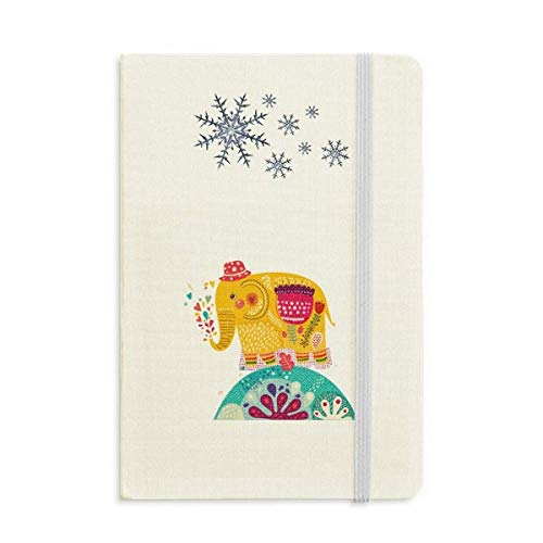 Red Hat Nation Elephant Pink - Cuaderno grueso con diseño de copos de nieve, color rosa