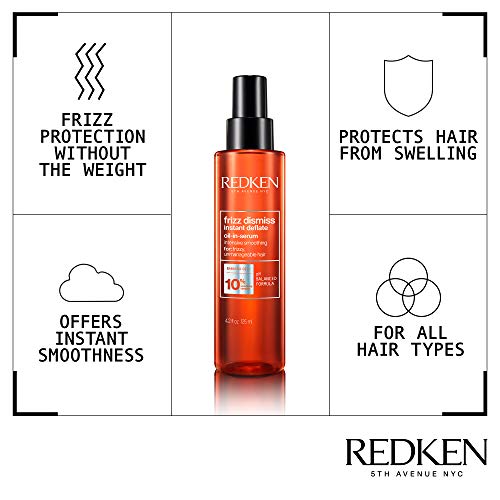 Redken | Aceite Sin Aclarado Antiencrespamiento Para todo tipo de Cabello de fino a grueso, Para Clima Húmedo, Frizz Dismiss, 125 ml