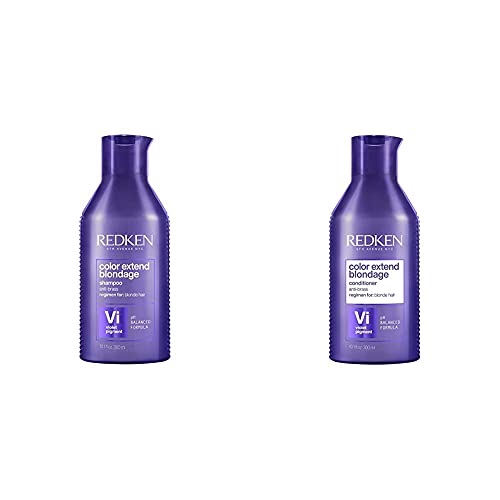 REDKEN Champú Blondage para el Cuidado de Cabellos Rubios, 300 ml + Acondicionador Blondage para el Cuidado de Cabellos Rubios, 300 ml