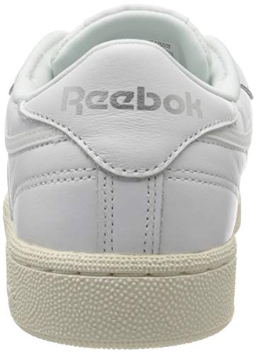 Reebok Club C 85, Gymnastics Shoe Mujer, White/Silver Met./Pure Grey 3, 39 EU