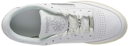 Reebok Club C 85, Gymnastics Shoe Mujer, White/Silver Met./Pure Grey 3, 39 EU