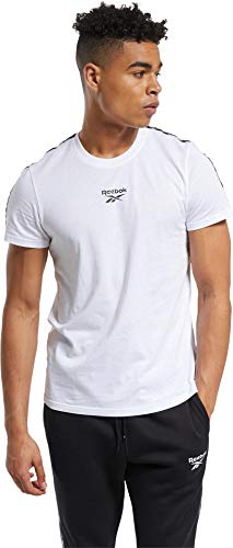 Reebok TE Tape tee Camiseta, Hombre, Blanco, S