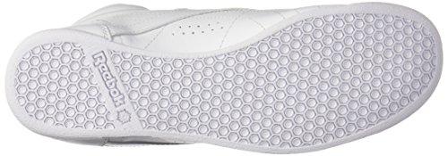 Reebok Women's F/S HI Sneaker, White/Silver, 11.5 M US