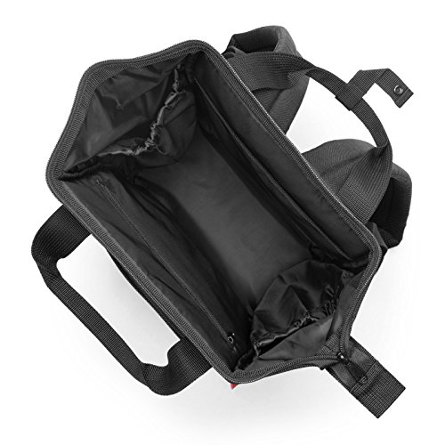 reisenthel allrounder R - Mochila y bolso en uno, con solapa para carritos de viaje, en negro