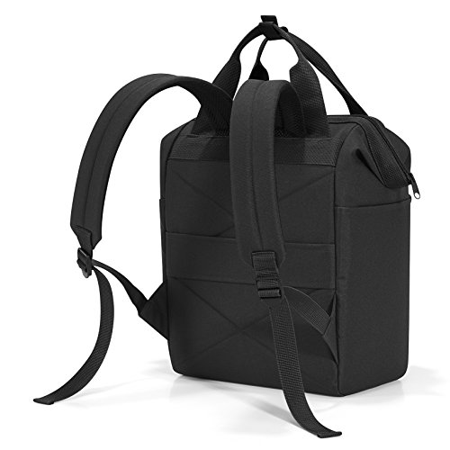 reisenthel allrounder R - Mochila y bolso en uno, con solapa para carritos de viaje, en negro