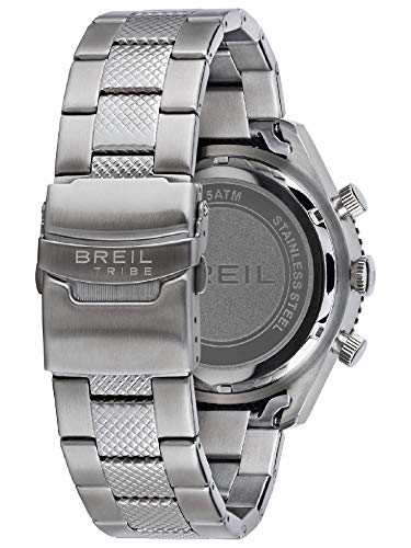 Reloj Breil colección Race Watches, Movimiento Chrono de Cuarzo y Brazalete de Acero para Hombre ES One Size