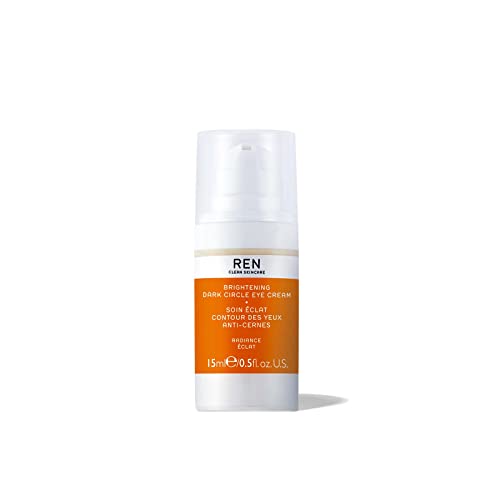 REN Clean Skincare - Crema de ojos de círculo oscuro brillante brillante - Hidrata mientras se ha demostrado que reduce las manchas oscuras en 7 días - Productos faciales limpios y veganos, 15 ml