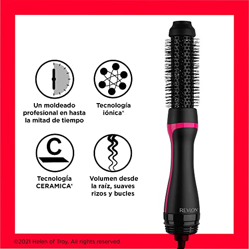 Revlon One-Step Style Booster - Cepillo redondo secador y moldeador - 38 mm (Cerdas térmicas, Cilindro con revestimiento cerámico, TECNOLOGÍA IÓNICA + CERÁMICA) RVDR5292UKE