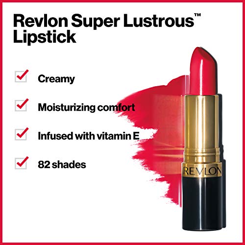 REVLONRevlon Revlon The Wondervelous Super Lustrous Collection - Sombras de pintalabios rojos como se ve en la maravillosa Sra. Maisel, Rosa, 0.15 oz./4.2 g, Blushed, 1 uds. por paquete,