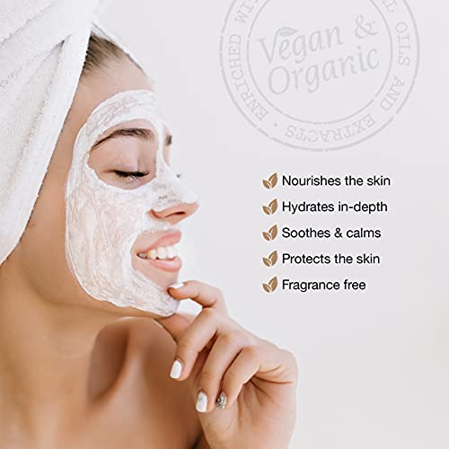 Revuele Mascarilla De Barro Nutritiva, 50ml, Vegana Y Orgánica, Mascarilla Facial Hidratante 100% Natural, Rutina De Cuidado De La Piel V&o, Sin Fragancia, Blanca