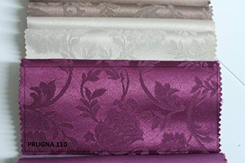 RICAMI FIORENTINI BALDI Mantel antimanchas rectangular para 12 cm, 140 x 240 cm, antimanchas, no necesita planchado, con borde festoneado, muy resistente, producto artesanal Toscano, ciruela 110