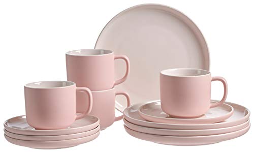 Ritzenhoff & Breker Kaffeeservice Jasper, 12 Piezas, Color Rosa, gres