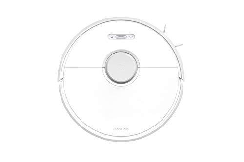 Roborock S6 Pure White - Aspiradora de Alta Potencia de Aspiración Alfombras y superfícies, Tanque de agua 180 ml, Superficie 300 m2, Programable vía App, Wi-Fi conectado y Control Alexa Google Home