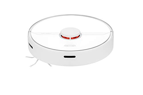 Roborock S6 Pure White - Aspiradora de Alta Potencia de Aspiración Alfombras y superfícies, Tanque de agua 180 ml, Superficie 300 m2, Programable vía App, Wi-Fi conectado y Control Alexa Google Home