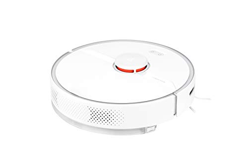 Roborock S6 Pure White - Aspiradora de Alta Potencia de Aspiración Alfombras y superfícies, Tanque de agua 180 ml, Superficie 300 m2, Programable vía App, Wi-Fi conectado y Control Alexa Google Home