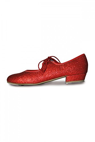 Roch Valley Dorothy - Zapatos de claqué con purpurina, color rojo rojo rosso Talla:13 UK / 32 EU