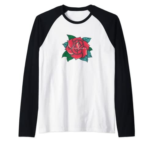 Rosa y Colombiana Colombiana Camiseta Manga Raglan