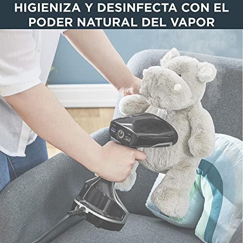 Rowenta Steam Force DR8250 - Cepillo de vapor de 200 W, vapor continuo de 30 g/min y golpe de vapor de 90 g/min, rapido calentamiento, higieniza y desinfecta, 2 ajustes de vapor, todo tipo textiles