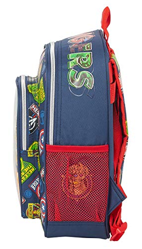 Safta Mochila Escolar Infantil de Avengers Heroes Vs Thanos, 270x100x330mm, azul marino/multicolor