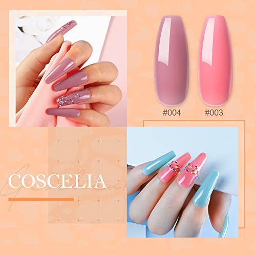 Saint-Acior 6PCS Kit de Poly UV Gel Gel Construcción Uñas Extensión de Uñas 36W UV/LED Lámpara Uñas Secador de Uñas Capa Base Capa Superior DIY Uña Arte