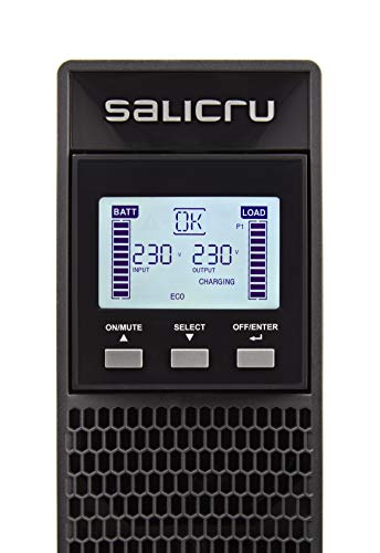 Salicru SPS Advance RT2 SAI Line-Interactive senoidal de 800 VA a 3000 VA - Fuente de alimentación Continua (UPS) (3000 VA, 2700 W, 170 V, 280 V, 208 V, 240 V), Negro