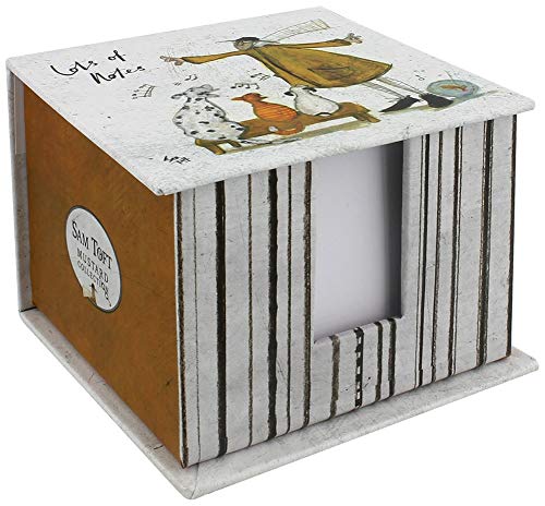 Sam Toft Lote de notas Bloc de notas, 10 x 7 x 10 cm, color crema