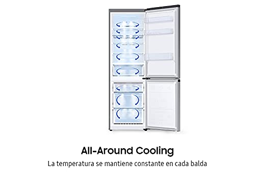 SAMSUNG RB34T602EWW Frigorífico Combi Blanco, 344L 1,85M, Tecnología SpaceMax, All-Around Cooling, No Frost