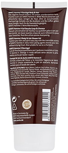 Sante Naturkosmetik Homme II Gel de Ducha Cuerpo y Cabello Orgánica Acai 200ml, paquete de 4 (4 x 200 ml)