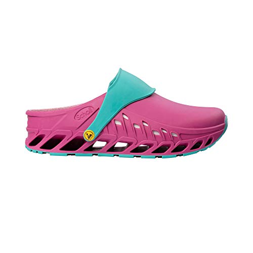 Scholl F293782296 Evoflex Clogs, Fuchsia, 39 EU