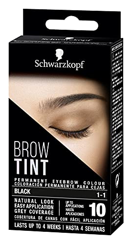 Schwarzkopf Brow Tint - Tinte De Cejas Negro Tono 1.1 (Pack de 3) – Coloración permanente - Color natural y duradero de hasta 4 semanas