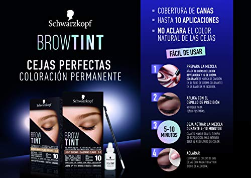 Schwarzkopf Brow Tint - Tinte De Cejas Negro Tono 1.1 (Pack de 3) – Coloración permanente - Color natural y duradero de hasta 4 semanas