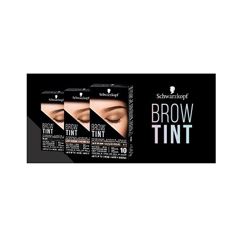 Schwarzkopf Brow Tint - Tinte De Cejas Negro Tono 1.1 (Pack de 3) – Coloración permanente - Color natural y duradero de hasta 4 semanas