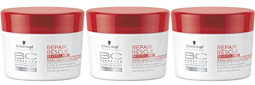 Schwarzkopf Pack de 3 reparadores Rescue Reversilane, cuidado profundo de 200 ml